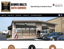 Tablet Screenshot of dennishallsautoservice.com